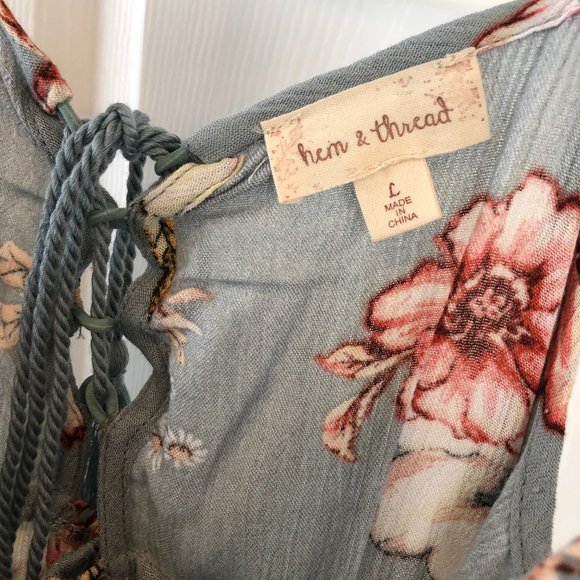 Floral Dress with Tie Up Back - Picture 7 of 8